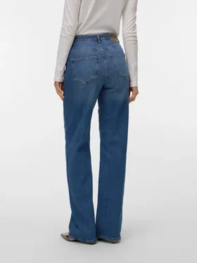 Jeans Vmtessa a vita alta e gamba larga