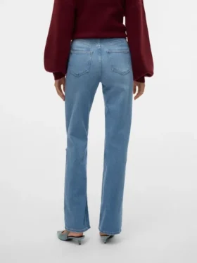 Jeans Vmtessa a vita alta e gamba larga