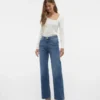 Jeans Vmtessa a vita alta e gamba larga