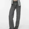 Jeans Vmtessa a vita alta e gamba larga