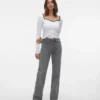 Jeans Vmtessa a vita alta e gamba larga