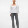 Jeans Vmtessa a vita alta e gamba larga