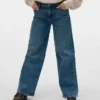 Jeans Vmtessa a vita alta e gamba larga