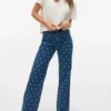 Jeans Vmtessa a vita alta e gamba larga