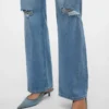 Jeans Vmtessa a vita alta e gamba larga