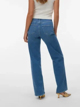 Jeans Vmtessa-Stretch a vita alta e gamba larga