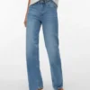 Jeans Vmtessa-Stretch a vita alta e gamba larga
