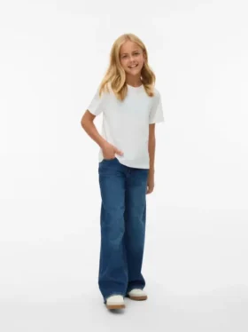 Jeans Vmvanessa a vita bassa e gamba larga