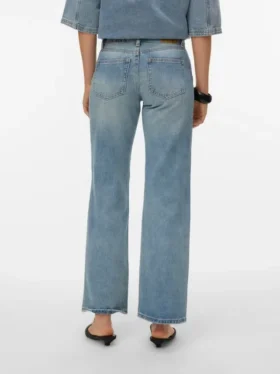 Jeans Vmvanessa a vita bassa e gamba larga