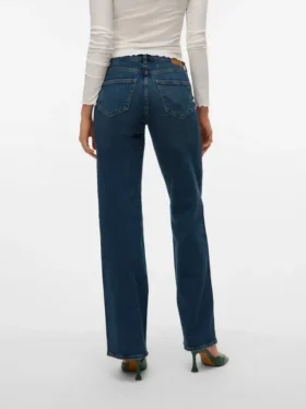 Jeans Vmvanessa a vita bassa e gamba larga