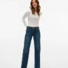 Jeans Vmvanessa a vita bassa e gamba larga