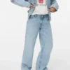 Jeans Vmvanessa a vita bassa e gamba larga