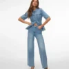 Jeans Vmvega a vita alta e gamba larga