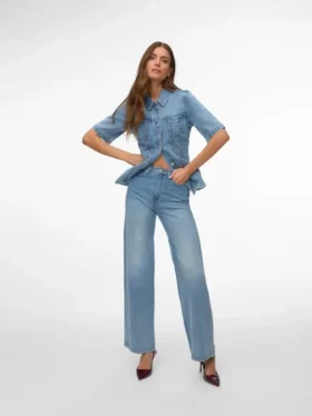 Jeans Vmvega a vita alta e gamba larga
