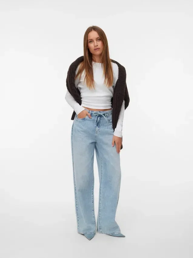 Jeans Vmwien a vita media e gamba larga Jeans Vmwien a vita media e gamba larga