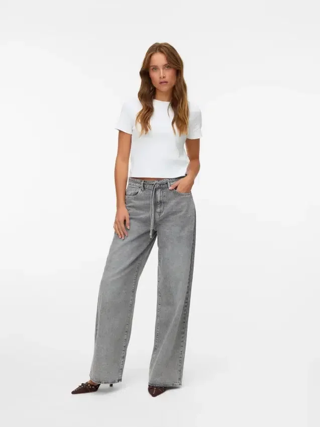 Jeans Vmwien a vita media e gamba larga Jeans Vmwien a vita media e gamba larga