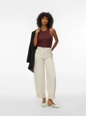 Jeans Vmzelda a vita alta e gamba larga