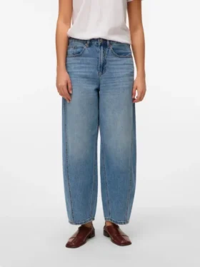 Jeans Vmzelda a vita alta e vestibilità a botte
