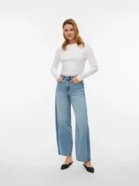 Jeans Vmzelda a vita alta e vestibilità a botte