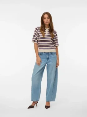 Jeans Vmzelda a vita alta e vestibilità a botte