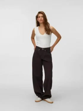 Jeans Vmzoe a vita media e vestibilità ampia