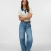 Jeans Vmzoe a vita media e vestibilità ampia