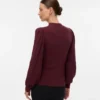 Maglione a vestibilità regolare con collo alto e maniche a palloncino