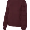 Maglione a vestibilità regolare con collo alto e maniche a palloncino