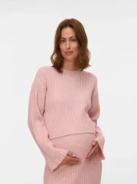 Maglione corto a collo rotondo