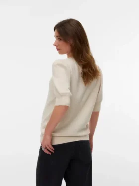 Maglione dalla vestibilità regolare con collo rotondo e polsini a costine