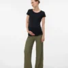 Pantaloni a vita alta con taglio svasato