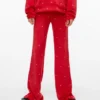 Pantaloni a vita alta in velluto