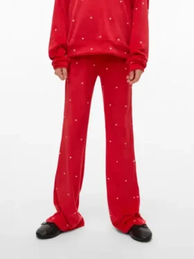 Pantaloni a vita alta in velluto