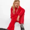 Pantaloni a vita alta in velluto