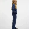 Pantaloni a vita alta in velluto