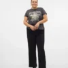Pantaloni a vita alta Vmcbecky