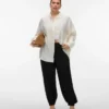 Pantaloni a vita alta Vmclifina