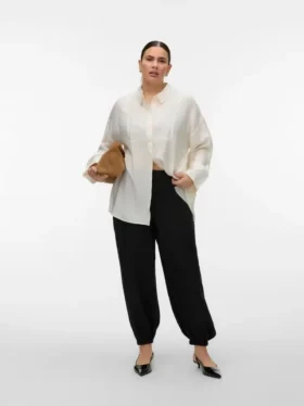Pantaloni a vita alta Vmclifina