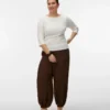 Pantaloni a vita alta Vmclifina