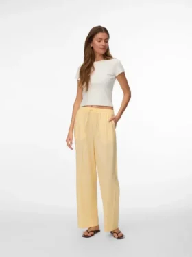 Pantaloni a vita alta Vmelena