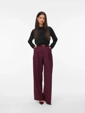 Pantaloni a vita alta Vmhailey
