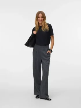 Pantaloni a vita alta Vmhenna