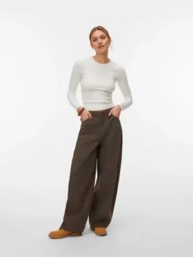 Pantaloni a vita alta Vmjose