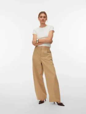 Pantaloni a vita alta Vmjose
