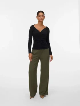 Pantaloni a vita alta Vmliva
