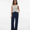 Pantaloni a vita alta Vmliva