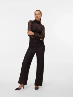 Pantaloni a vita alta Vmneline