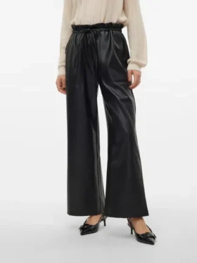 Pantaloni a vita alta Vmpaulina
