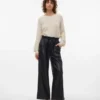 Pantaloni a vita alta Vmpaulina