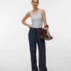 Pantaloni a vita alta Vmrosie